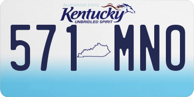 KY license plate 571MNO