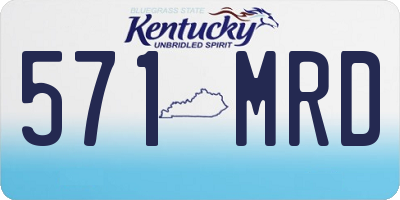 KY license plate 571MRD