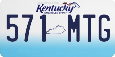KY license plate 571MTG