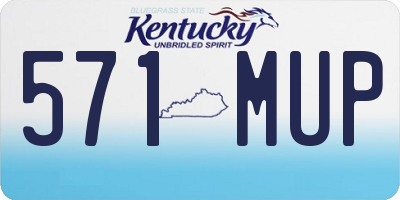 KY license plate 571MUP