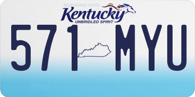 KY license plate 571MYU