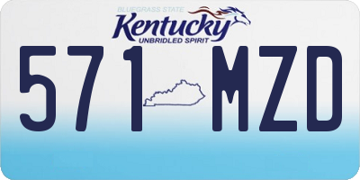 KY license plate 571MZD
