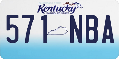 KY license plate 571NBA