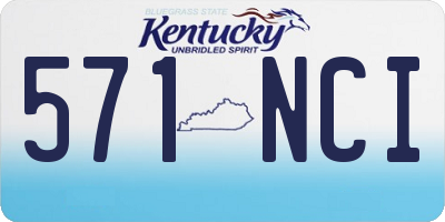 KY license plate 571NCI