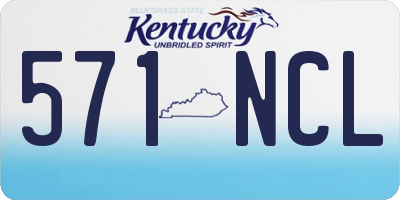 KY license plate 571NCL