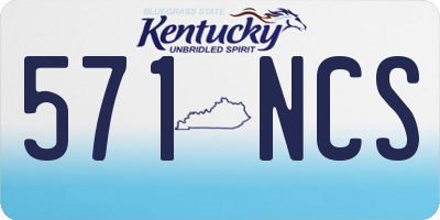 KY license plate 571NCS