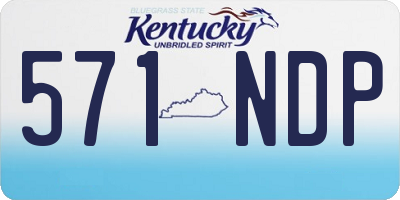 KY license plate 571NDP