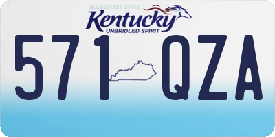 KY license plate 571QZA
