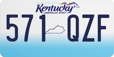 KY license plate 571QZF