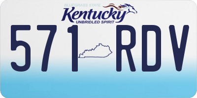 KY license plate 571RDV