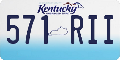 KY license plate 571RII