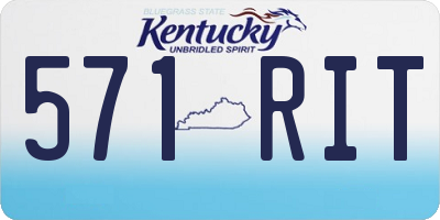 KY license plate 571RIT