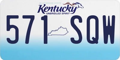 KY license plate 571SQW