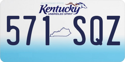 KY license plate 571SQZ