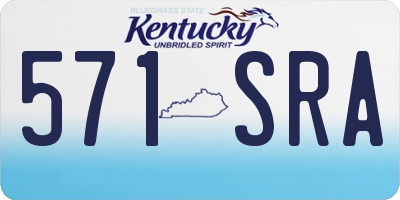 KY license plate 571SRA