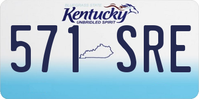 KY license plate 571SRE