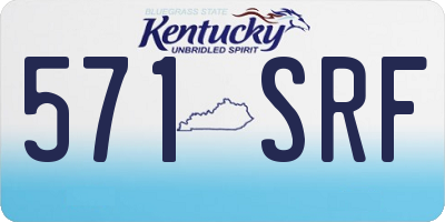 KY license plate 571SRF