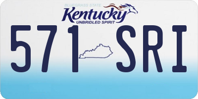 KY license plate 571SRI
