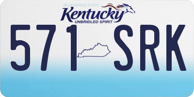 KY license plate 571SRK