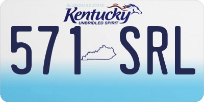 KY license plate 571SRL