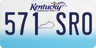 KY license plate 571SRO