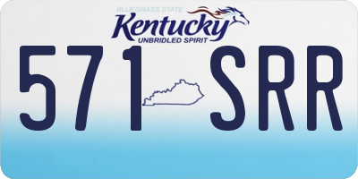 KY license plate 571SRR