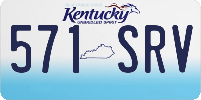 KY license plate 571SRV