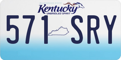 KY license plate 571SRY