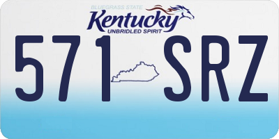 KY license plate 571SRZ