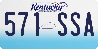 KY license plate 571SSA