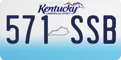 KY license plate 571SSB