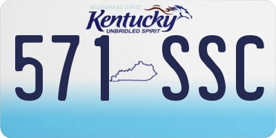 KY license plate 571SSC