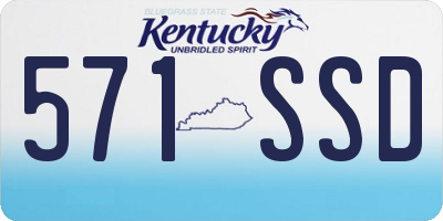 KY license plate 571SSD