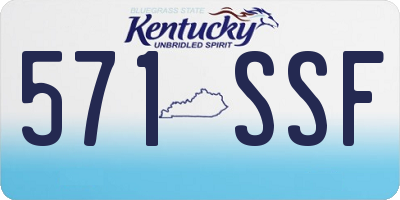 KY license plate 571SSF