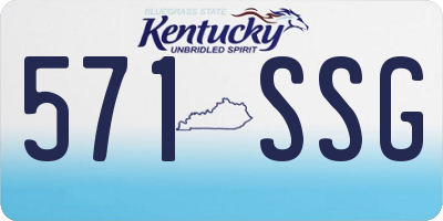 KY license plate 571SSG