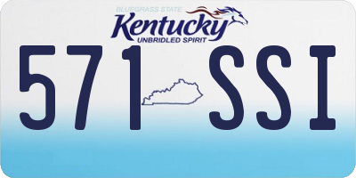 KY license plate 571SSI