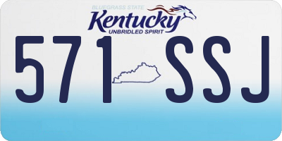 KY license plate 571SSJ