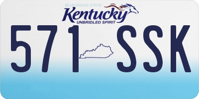 KY license plate 571SSK