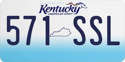 KY license plate 571SSL