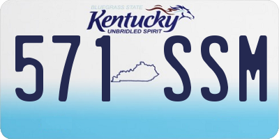 KY license plate 571SSM