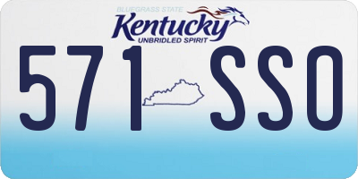 KY license plate 571SSO