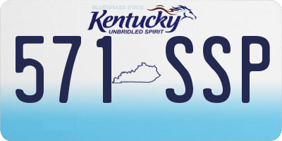KY license plate 571SSP