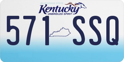 KY license plate 571SSQ