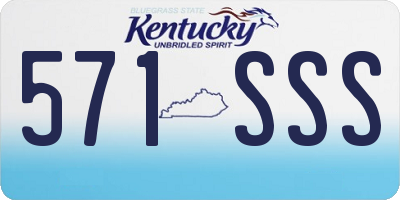 KY license plate 571SSS