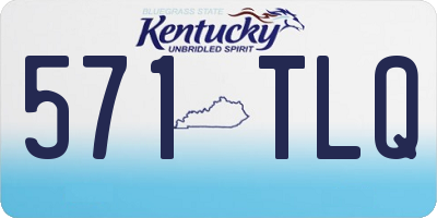 KY license plate 571TLQ