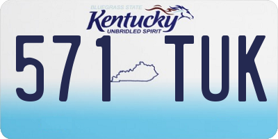 KY license plate 571TUK