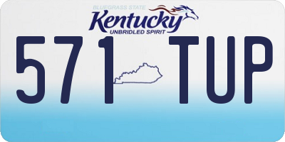 KY license plate 571TUP