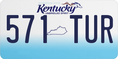 KY license plate 571TUR