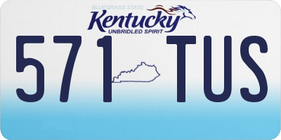 KY license plate 571TUS