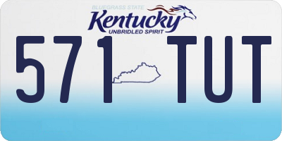 KY license plate 571TUT